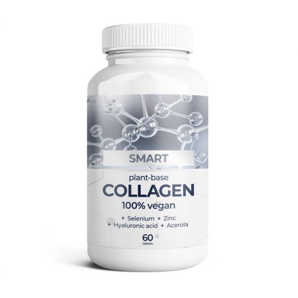 SMART COLLAGEN plant-base 100% vegan - для кожи, суставов и костей 60 таблеток